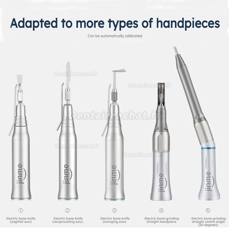 Syst&egrave;me moteur chirurgical dentaire Jinme ES70 avec 4 pi&egrave;ces &agrave; contre-angle